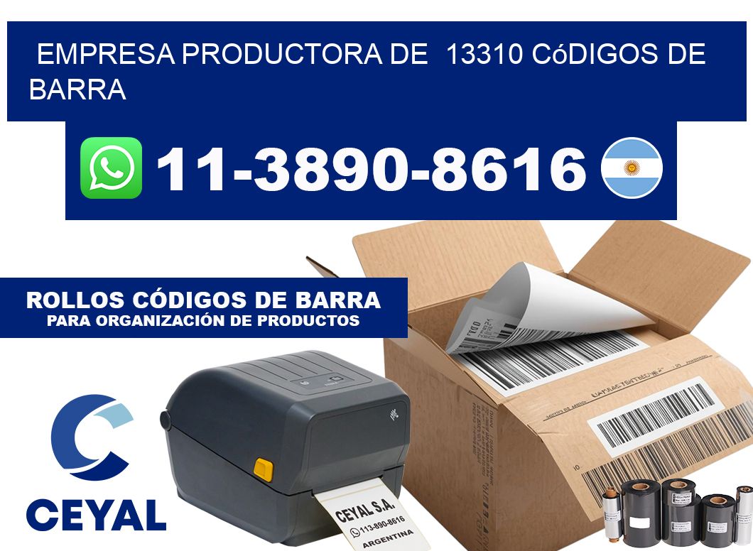 empresa productora de  13310 códigos de barra