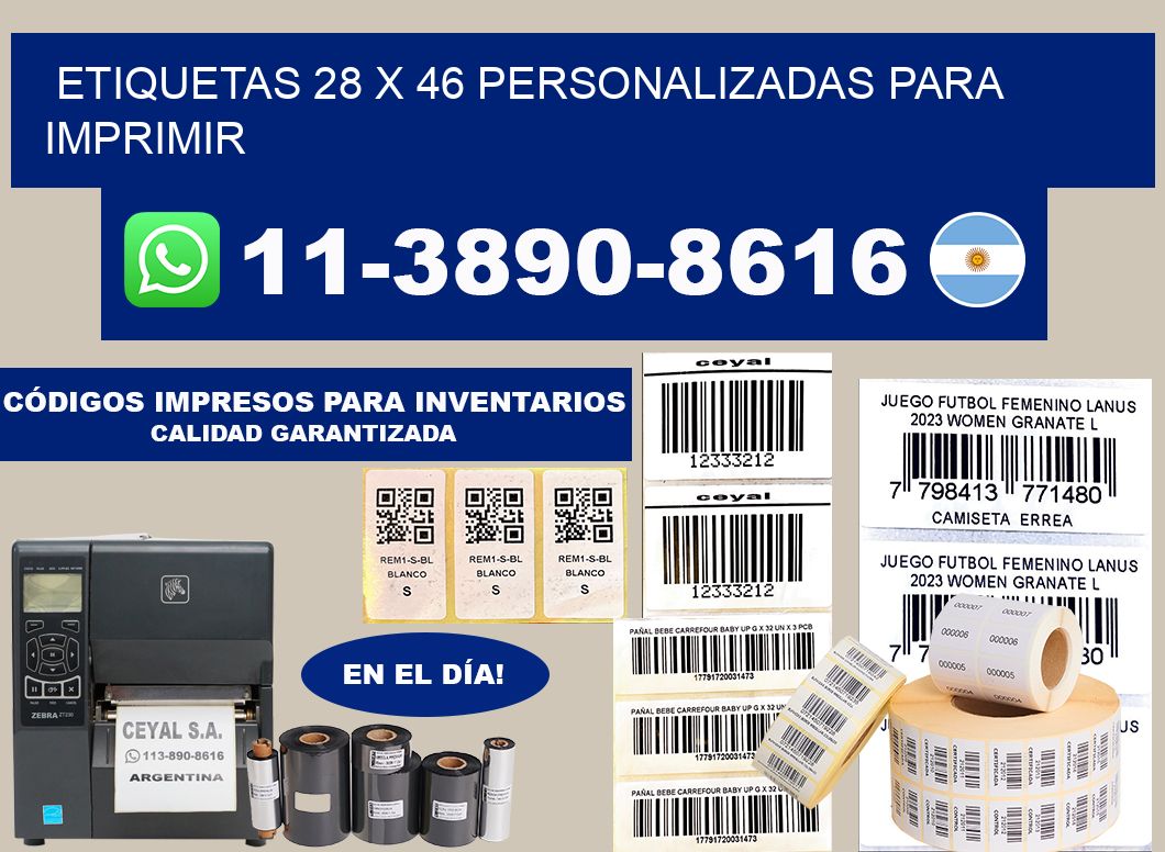 etiquetas 28 x 46 personalizadas para imprimir