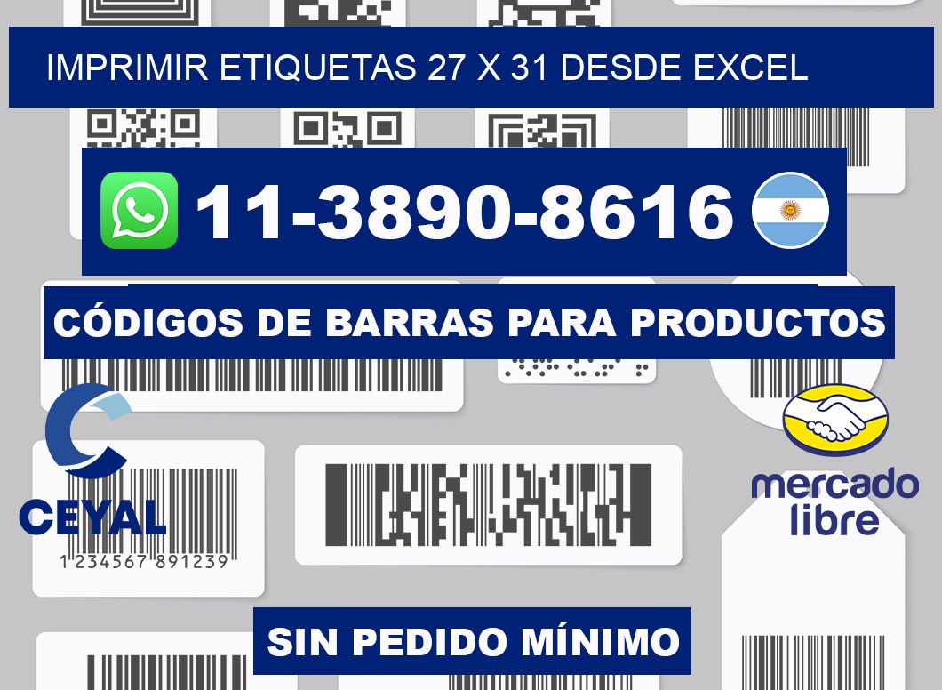 imprimir etiquetas 27 x 31 desde excel