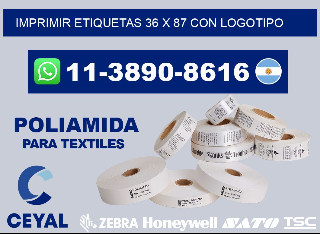 imprimir etiquetas 36 x 87 con logotipo