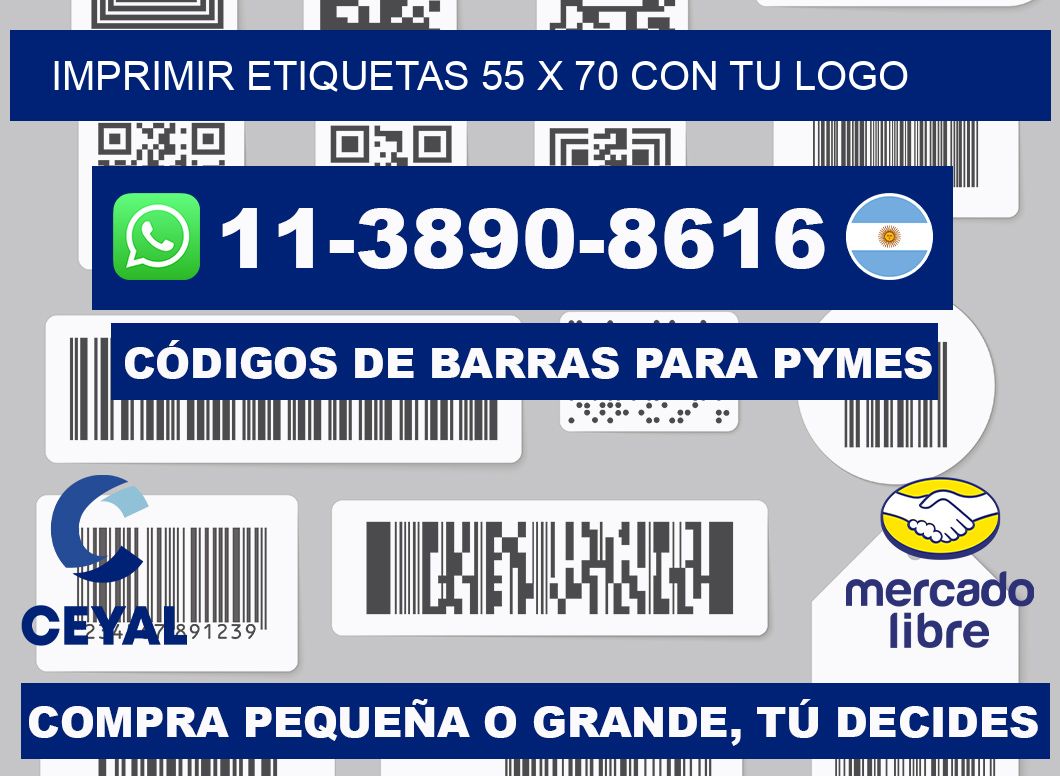 imprimir etiquetas 55 x 70 con tu logo