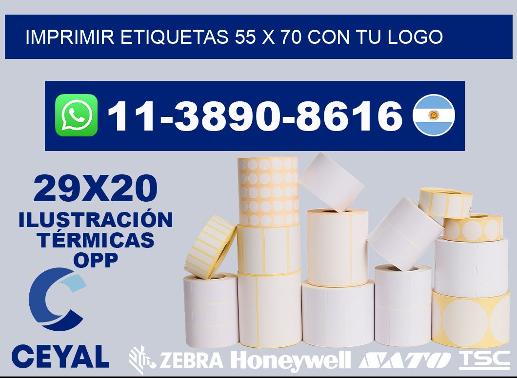 imprimir etiquetas 55 x 70 con tu logo