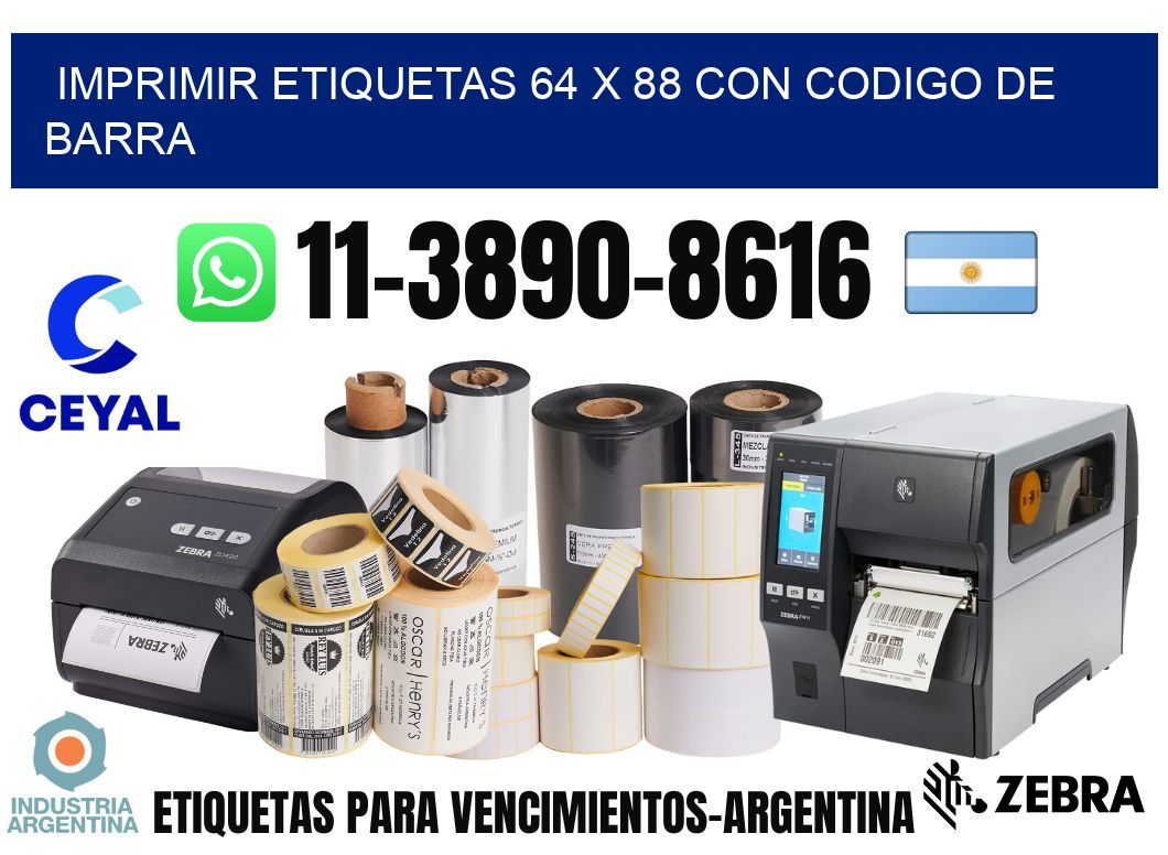 imprimir etiquetas 64 x 88 con codigo de barra