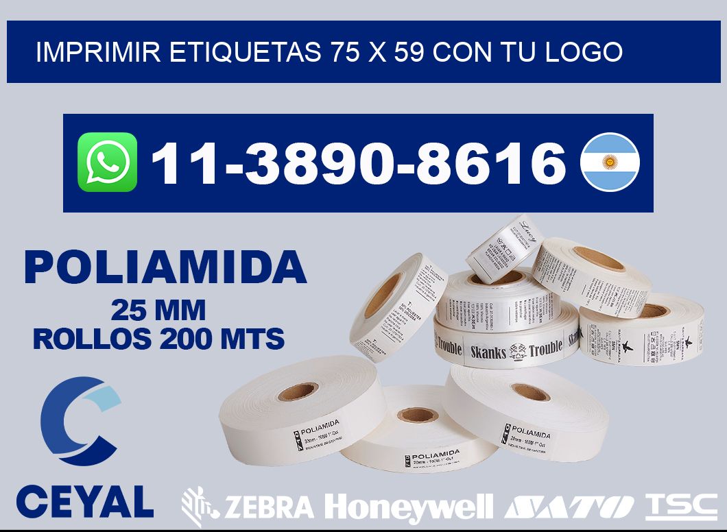 imprimir etiquetas 75 x 59 con tu logo