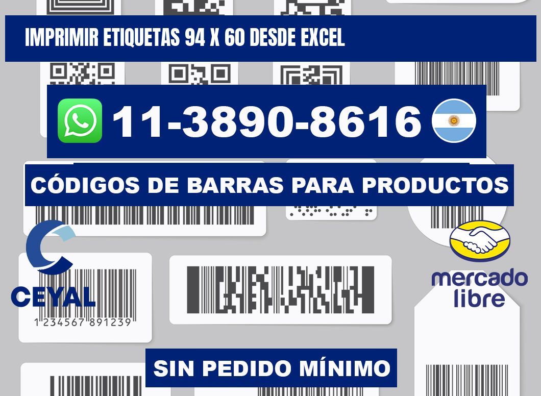 imprimir etiquetas 94 x 60 desde excel