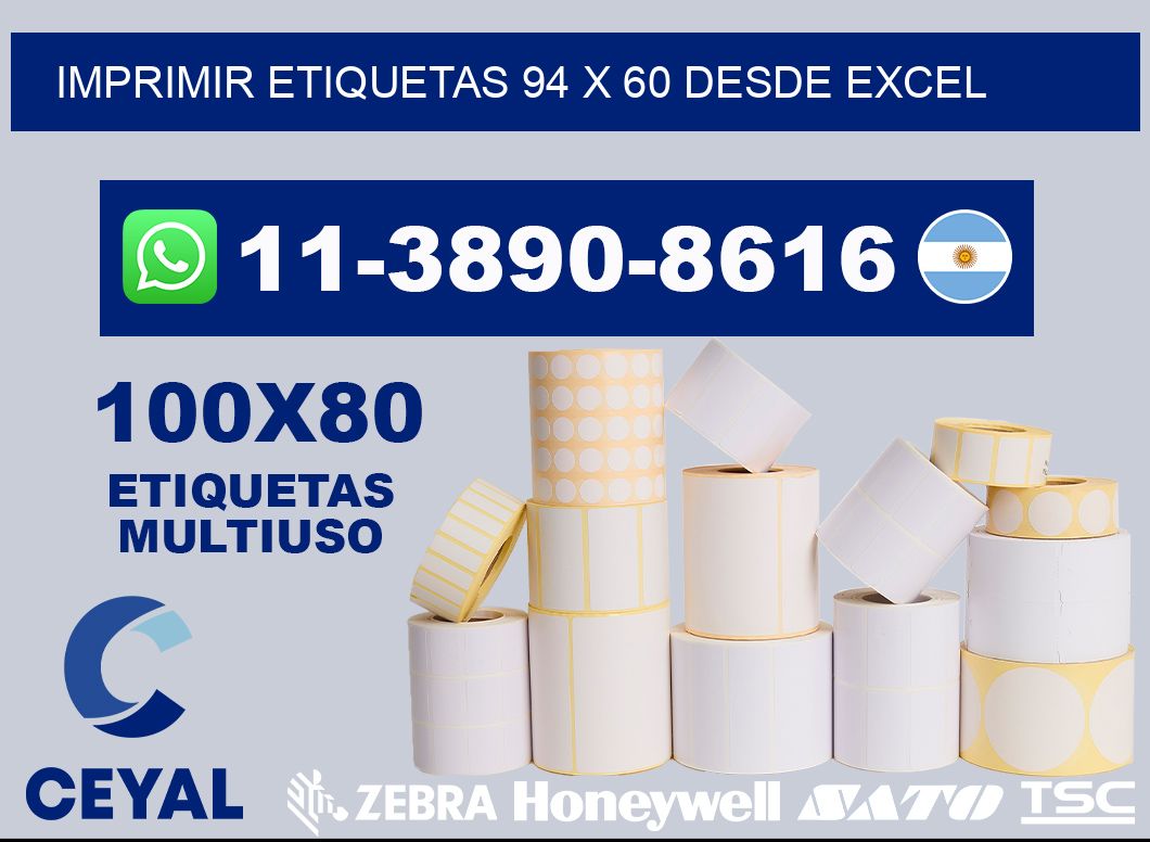 imprimir etiquetas 94 x 60 desde excel