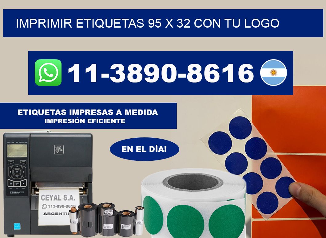imprimir etiquetas 95 x 32 con tu logo