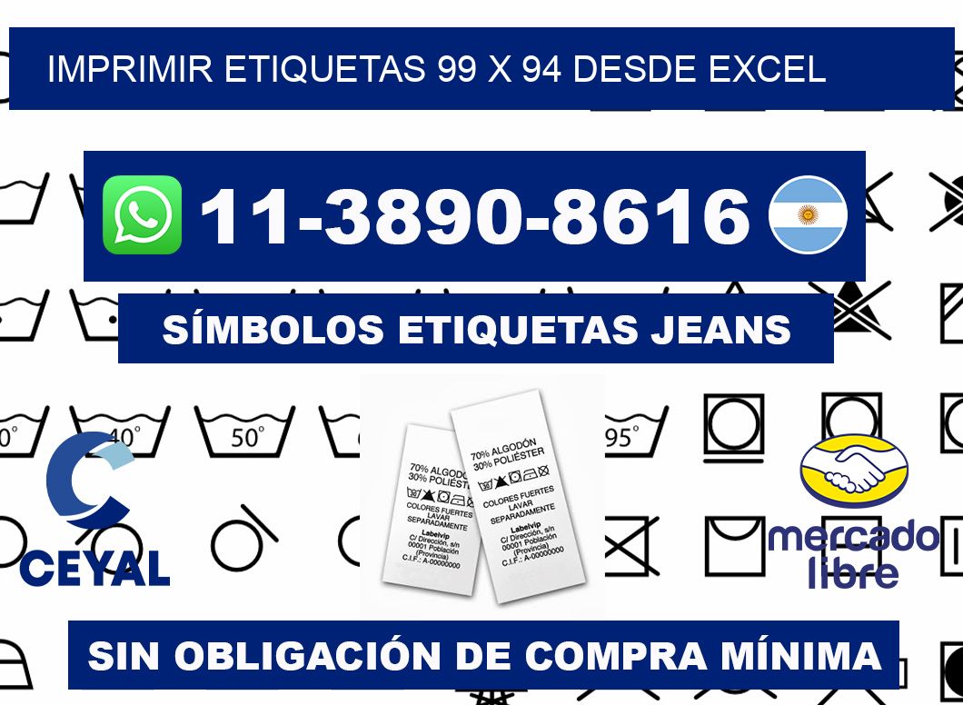 imprimir etiquetas 99 x 94 desde excel