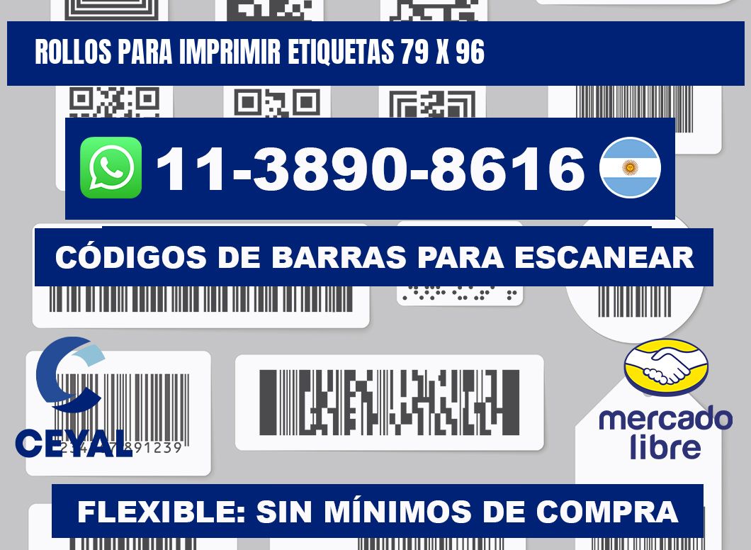 rollos para imprimir etiquetas 79 x 96