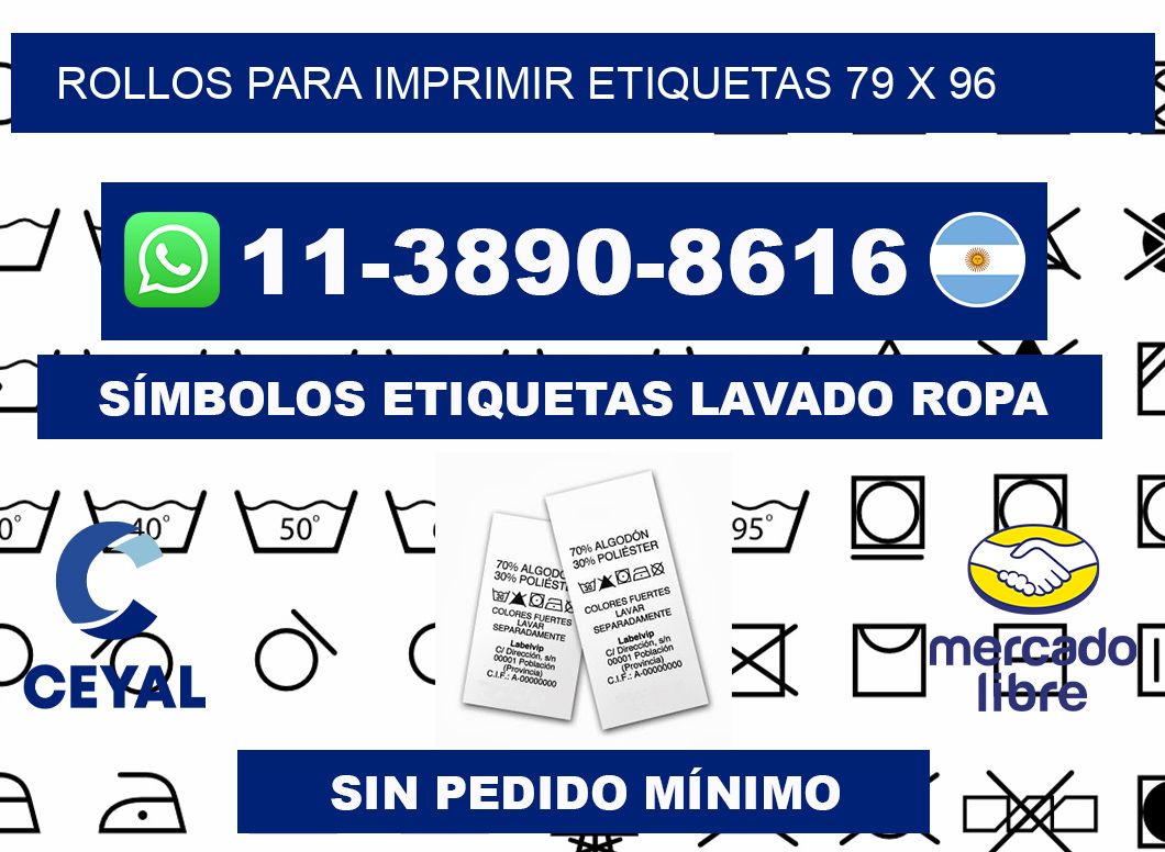 rollos para imprimir etiquetas 79 x 96
