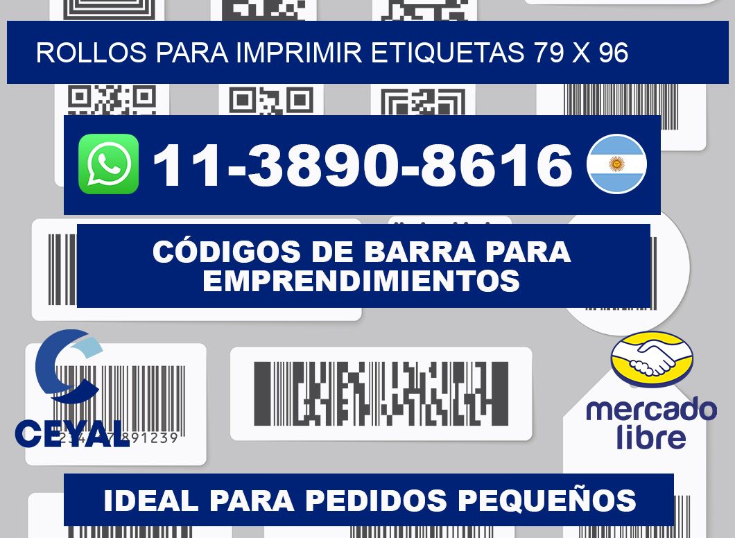 rollos para imprimir etiquetas 79 x 96
