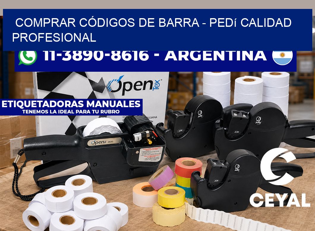 COMPRAR CÓDIGOS DE BARRA - Pedí calidad profesional