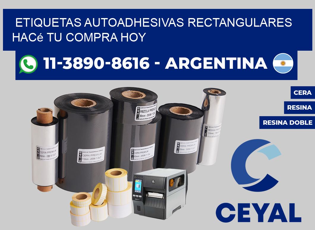 ETIQUETAS AUTOADHESIVAS RECTANGULARES Hacé tu compra hoy