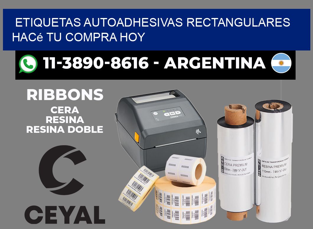 ETIQUETAS AUTOADHESIVAS RECTANGULARES Hacé tu compra hoy