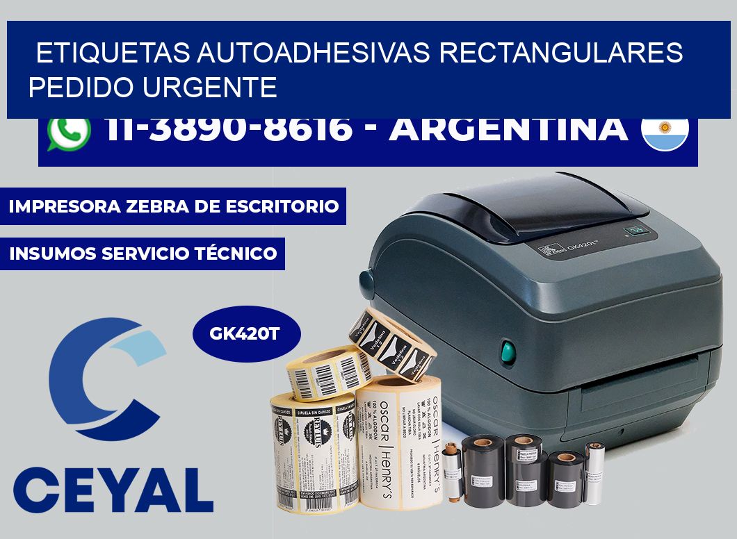 ETIQUETAS AUTOADHESIVAS RECTANGULARES Pedido urgente