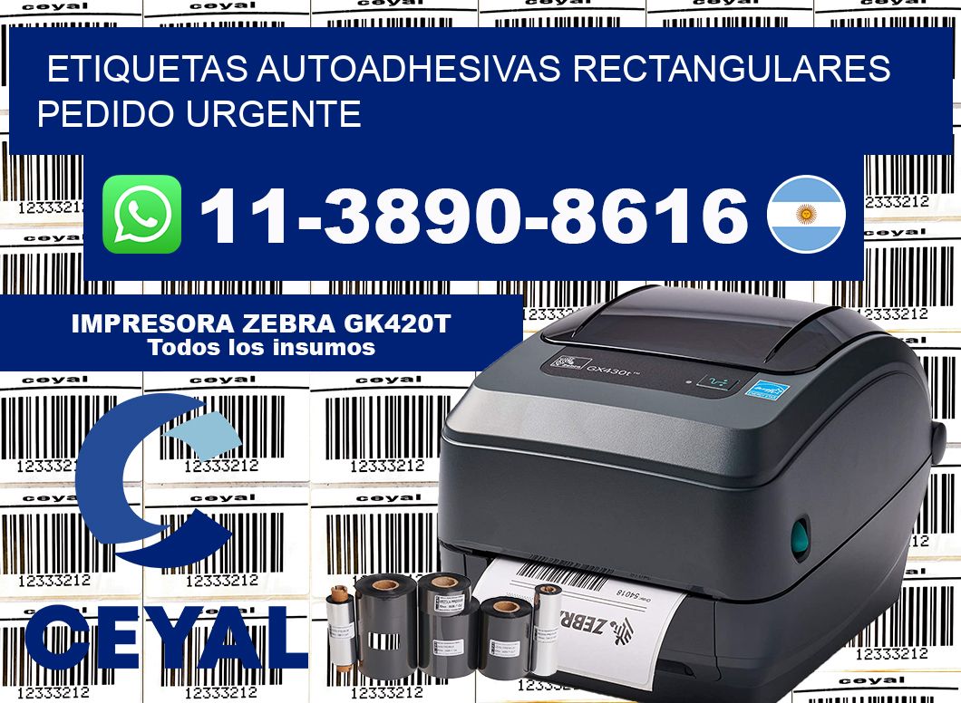 ETIQUETAS AUTOADHESIVAS RECTANGULARES Pedido urgente