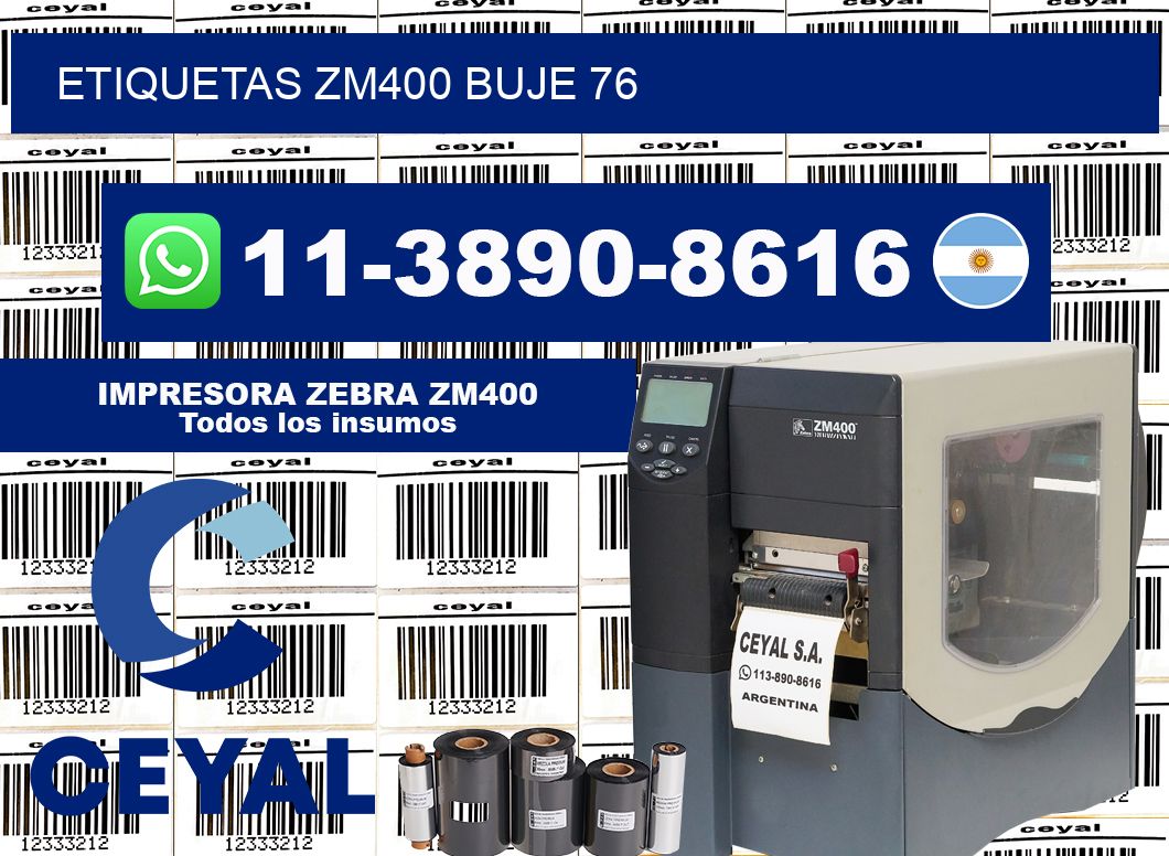 ETIQUETAS ZM400 Buje 76
