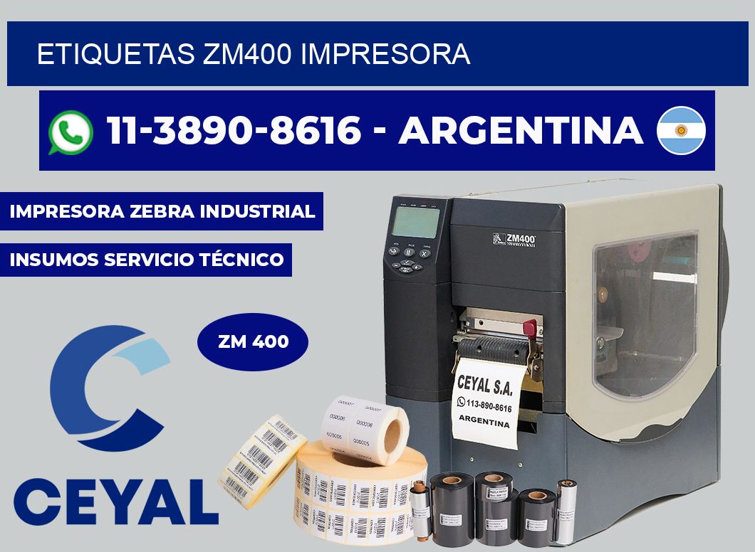 ETIQUETAS ZM400 impresora
