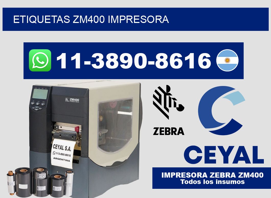 ETIQUETAS ZM400 impresora
