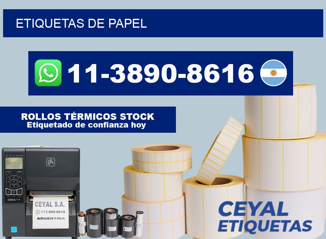 ETIQUETAS de papel