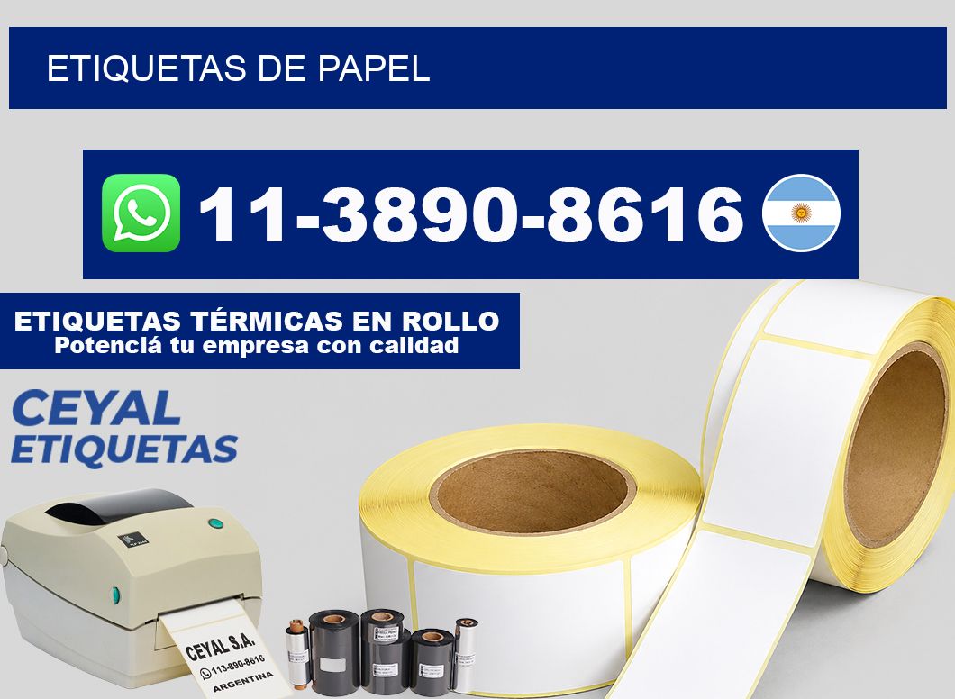 ETIQUETAS de papel