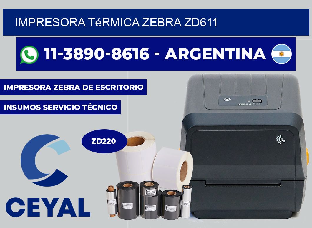 Impresora térmica Zebra ZD611