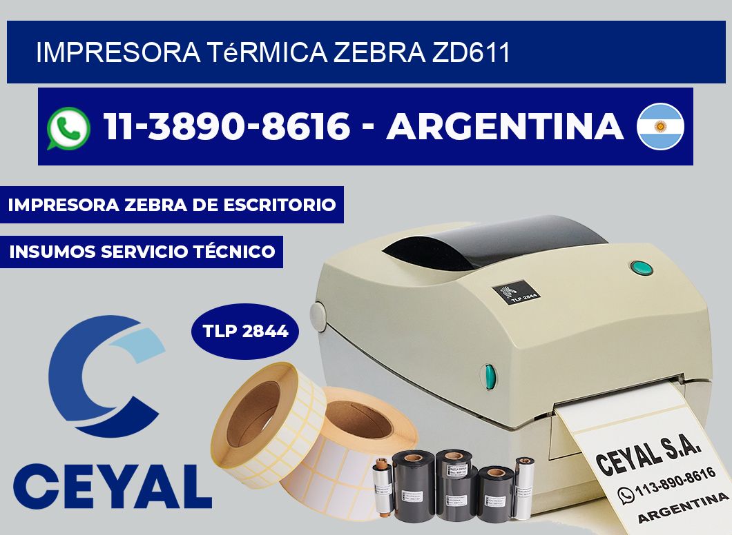 Impresora térmica Zebra ZD611