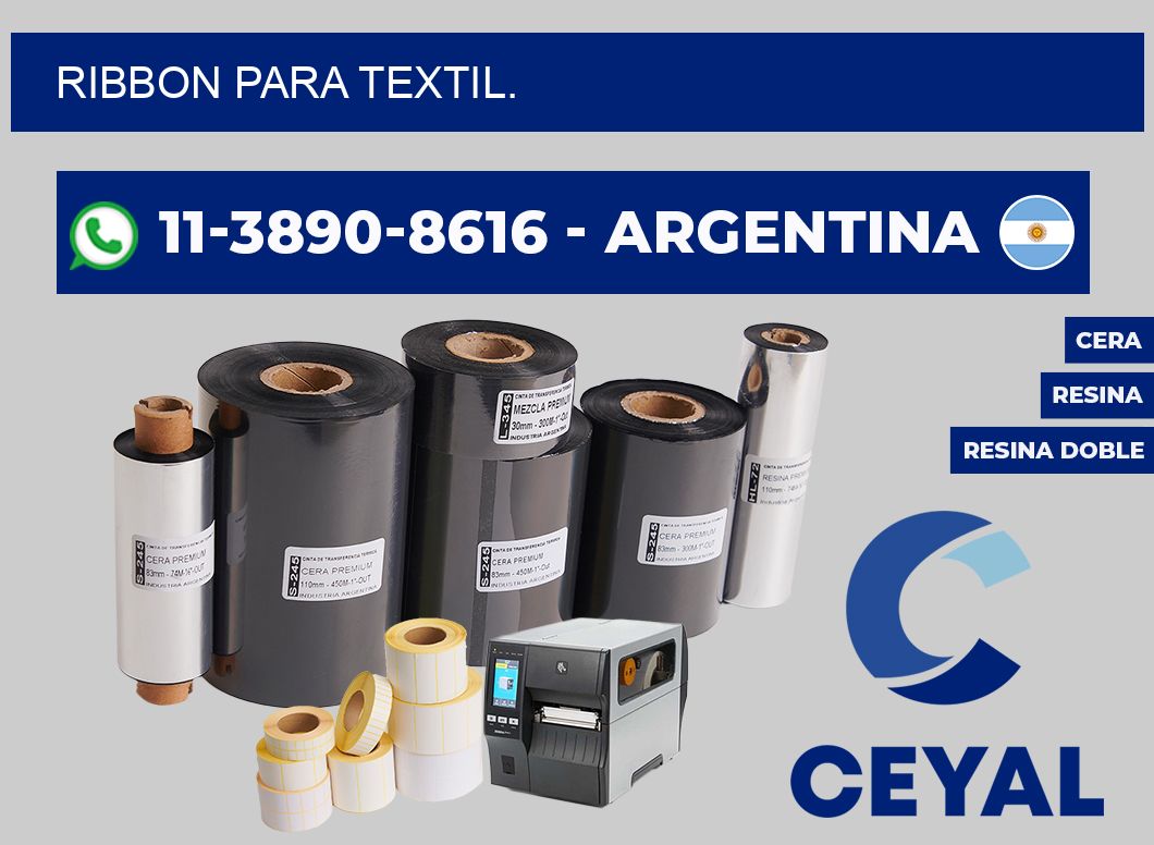 RIBBON PARA TEXTIL.