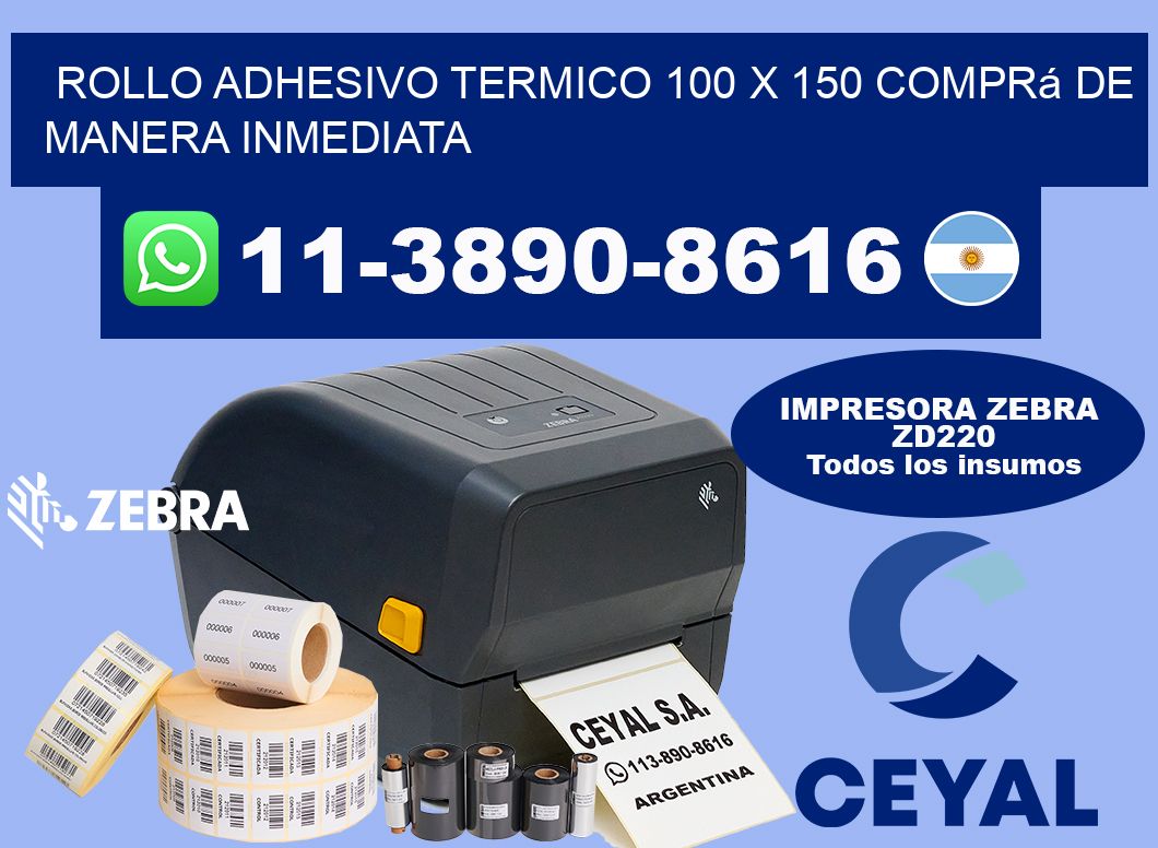 ROLLO ADHESIVO TERMICO 100 X 150 Comprá de manera inmediata