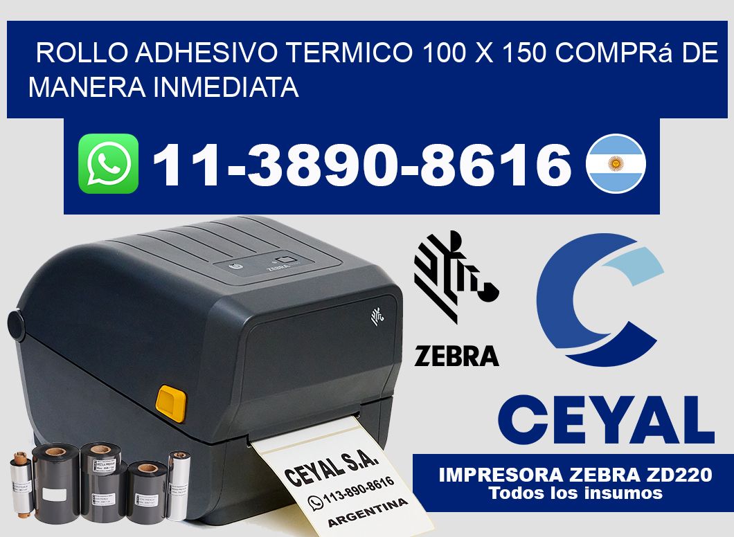 ROLLO ADHESIVO TERMICO 100 X 150 Comprá de manera inmediata
