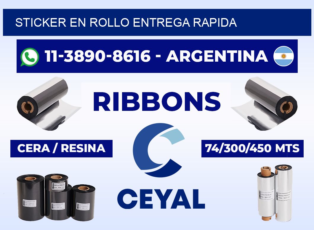 STICKER EN ROLLO entrega rapida