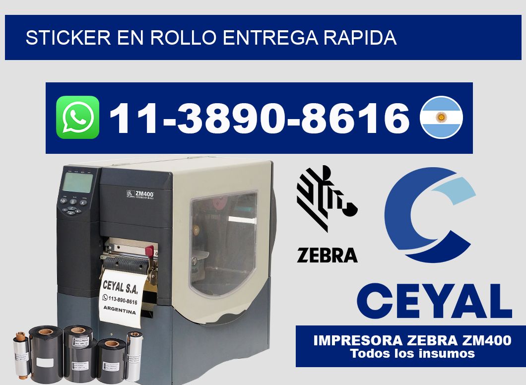 STICKER EN ROLLO entrega rapida