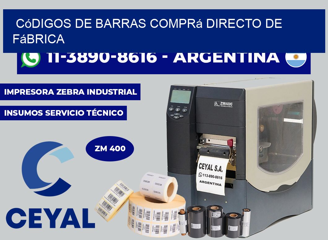 códigos de barras Comprá directo de fábrica