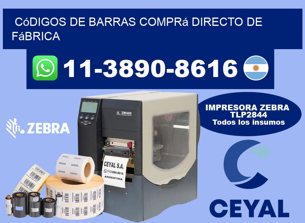 códigos de barras Comprá directo de fábrica