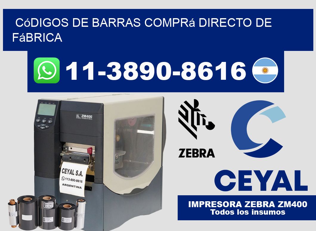 códigos de barras Comprá directo de fábrica