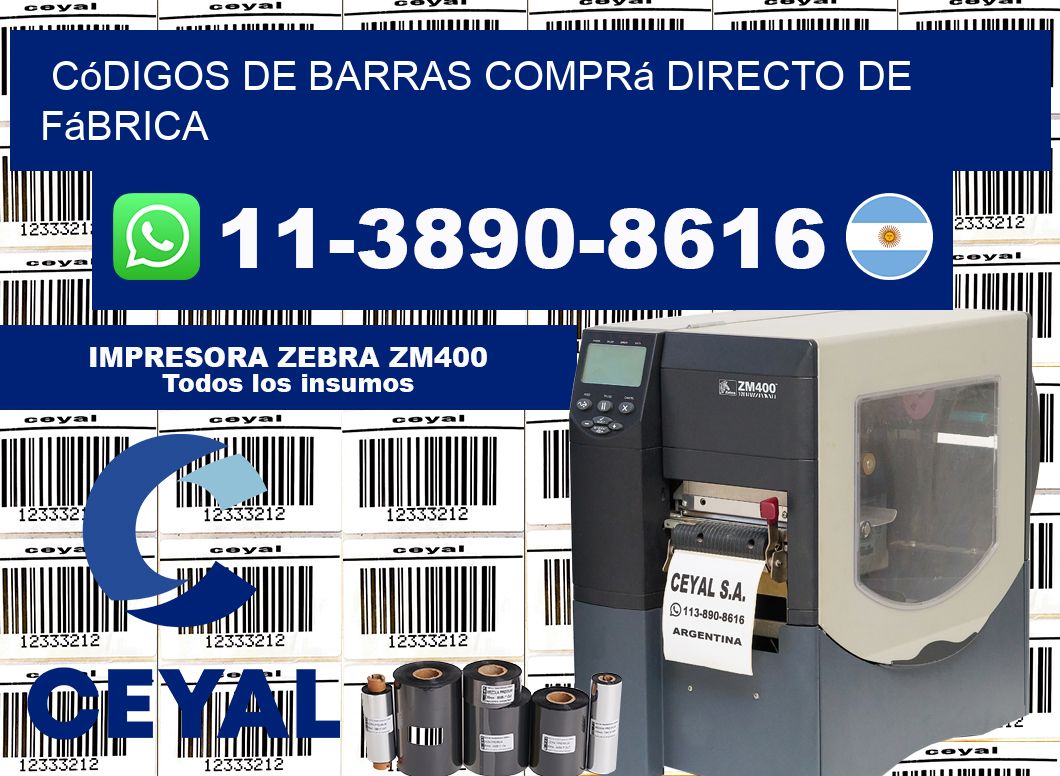 códigos de barras Comprá directo de fábrica
