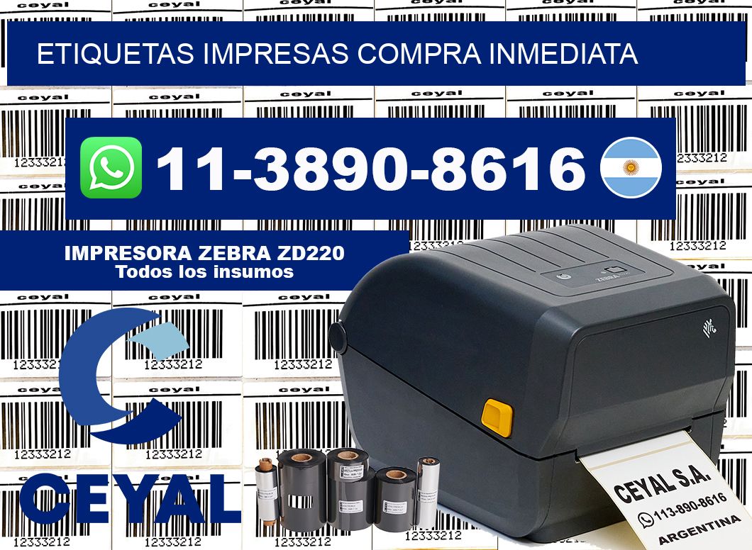 etiquetas impresas Compra inmediata
