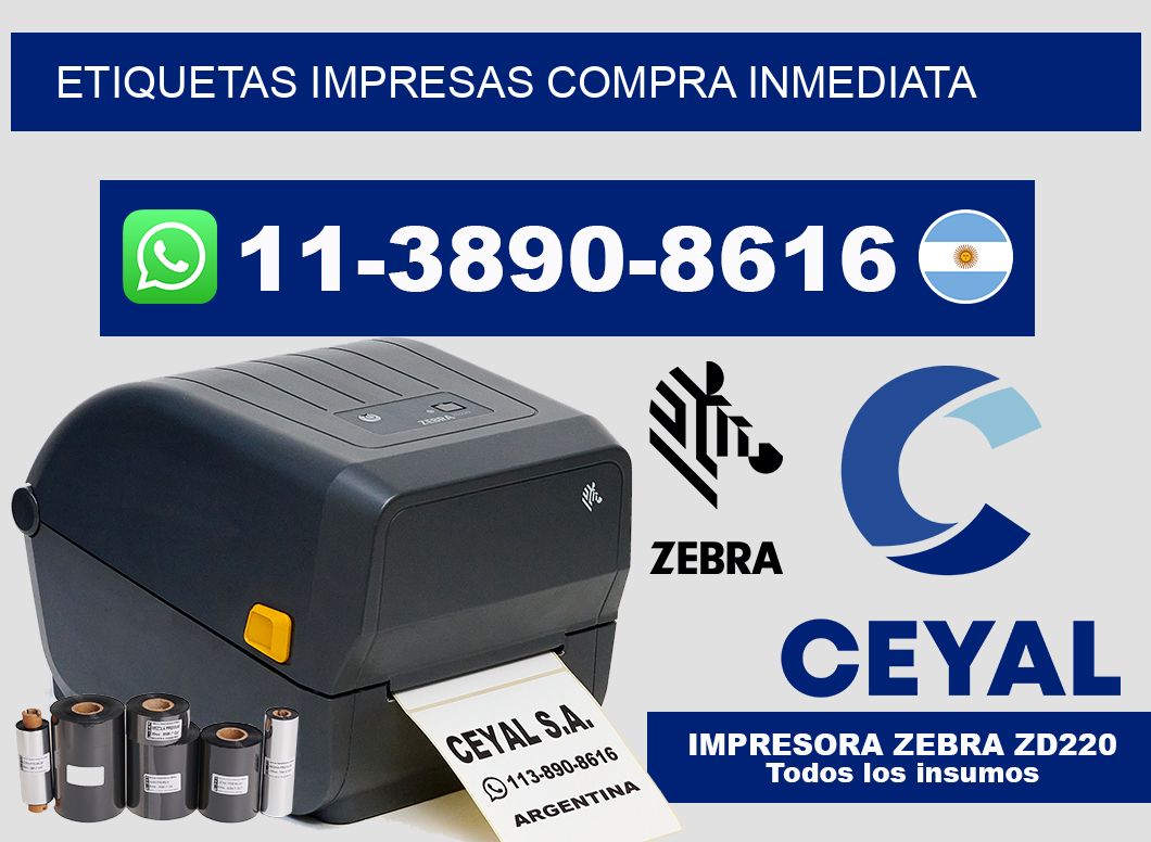 etiquetas impresas Compra inmediata
