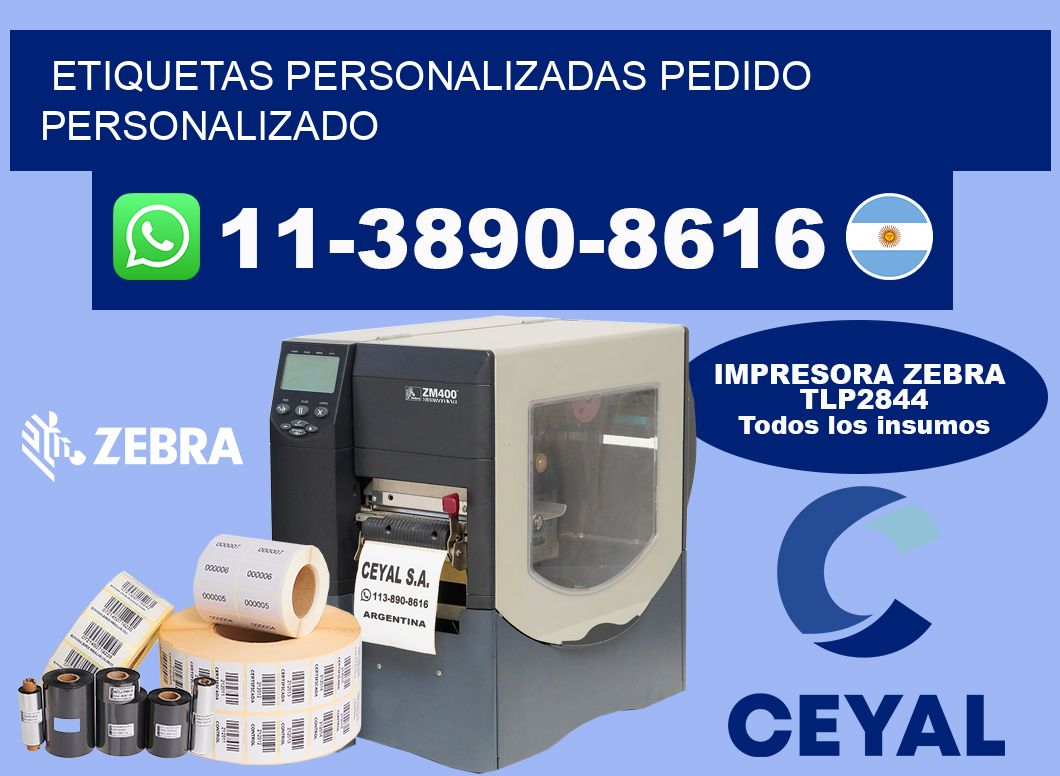 etiquetas personalizadas Pedido personalizado