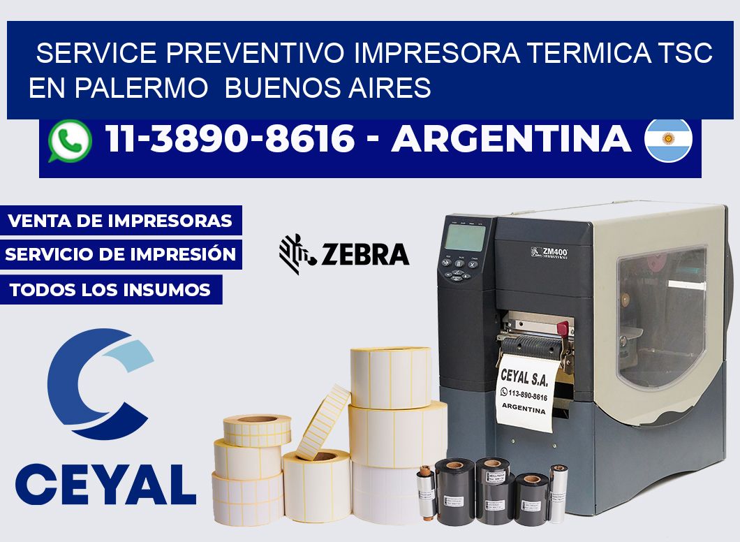 service preventivo impresora termica TSC en Palermo  Buenos Aires