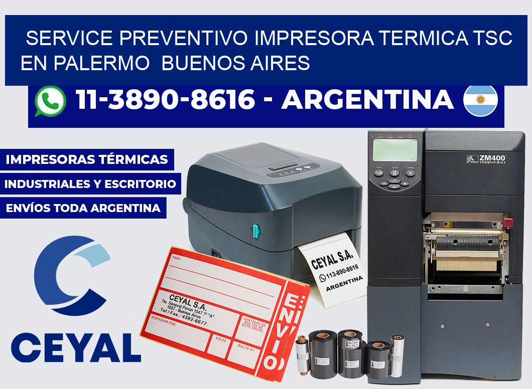 service preventivo impresora termica TSC en Palermo  Buenos Aires