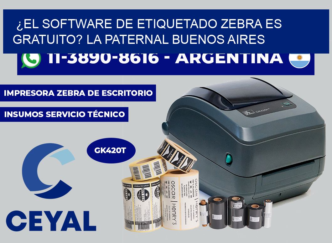 ¿El software de etiquetado Zebra es gratuito? La Paternal Buenos Aires