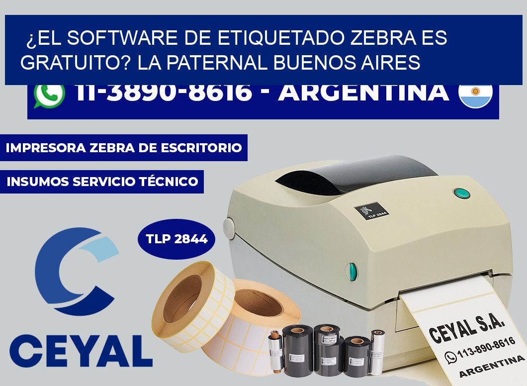 ¿El software de etiquetado Zebra es gratuito? La Paternal Buenos Aires