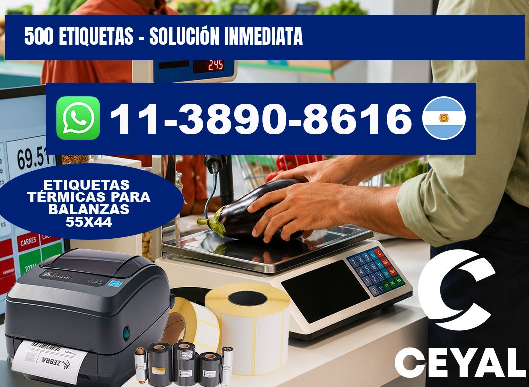 500 ETIQUETAS - Solución inmediata