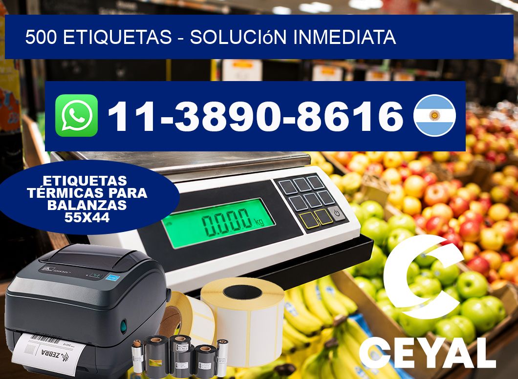500 ETIQUETAS - Solución inmediata