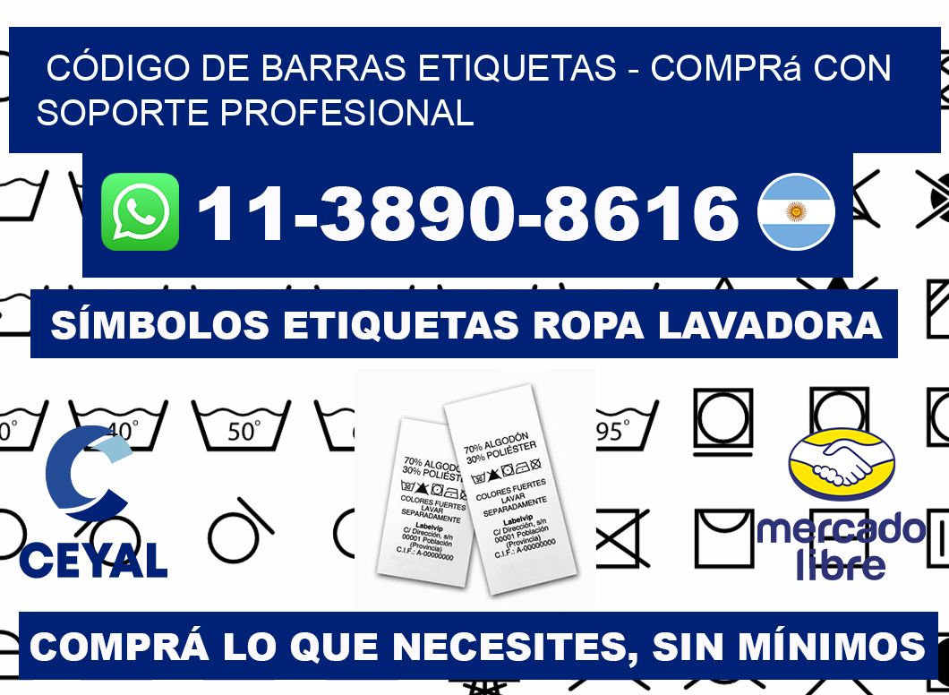 CÓDIGO DE BARRAS ETIQUETAS - Comprá con soporte profesional