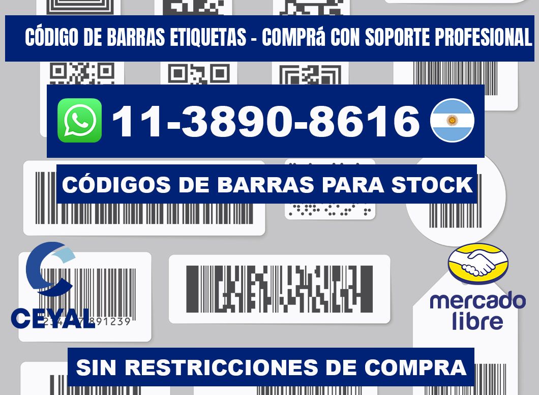 CÓDIGO DE BARRAS ETIQUETAS - Comprá con soporte profesional