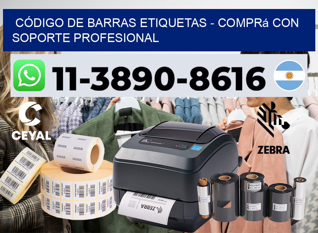 CÓDIGO DE BARRAS ETIQUETAS - Comprá con soporte profesional