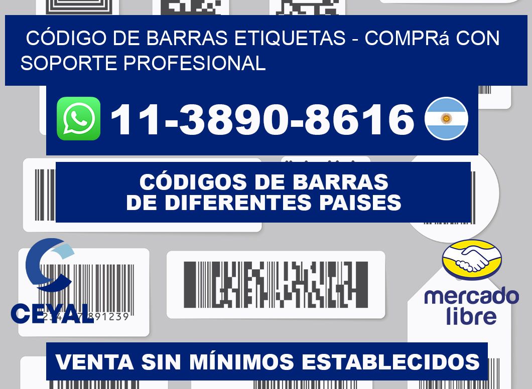 CÓDIGO DE BARRAS ETIQUETAS - Comprá con soporte profesional