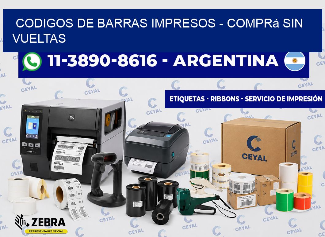 CODIGOS DE BARRAS IMPRESOS - Comprá sin vueltas